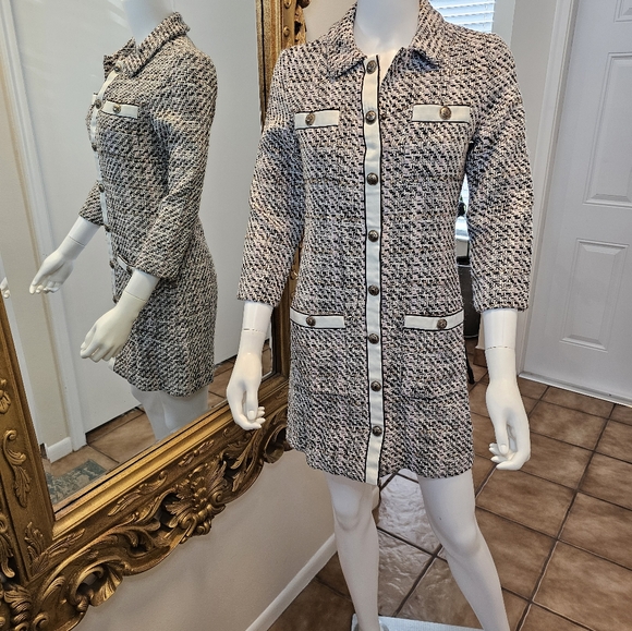 MAJE Renatola Tweed Shirt Dress (Pre-loved) - Picture 11 of 15